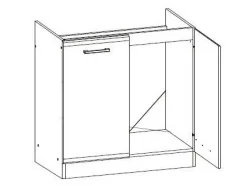 Modulopvaskeskab med låger Eli Light 107