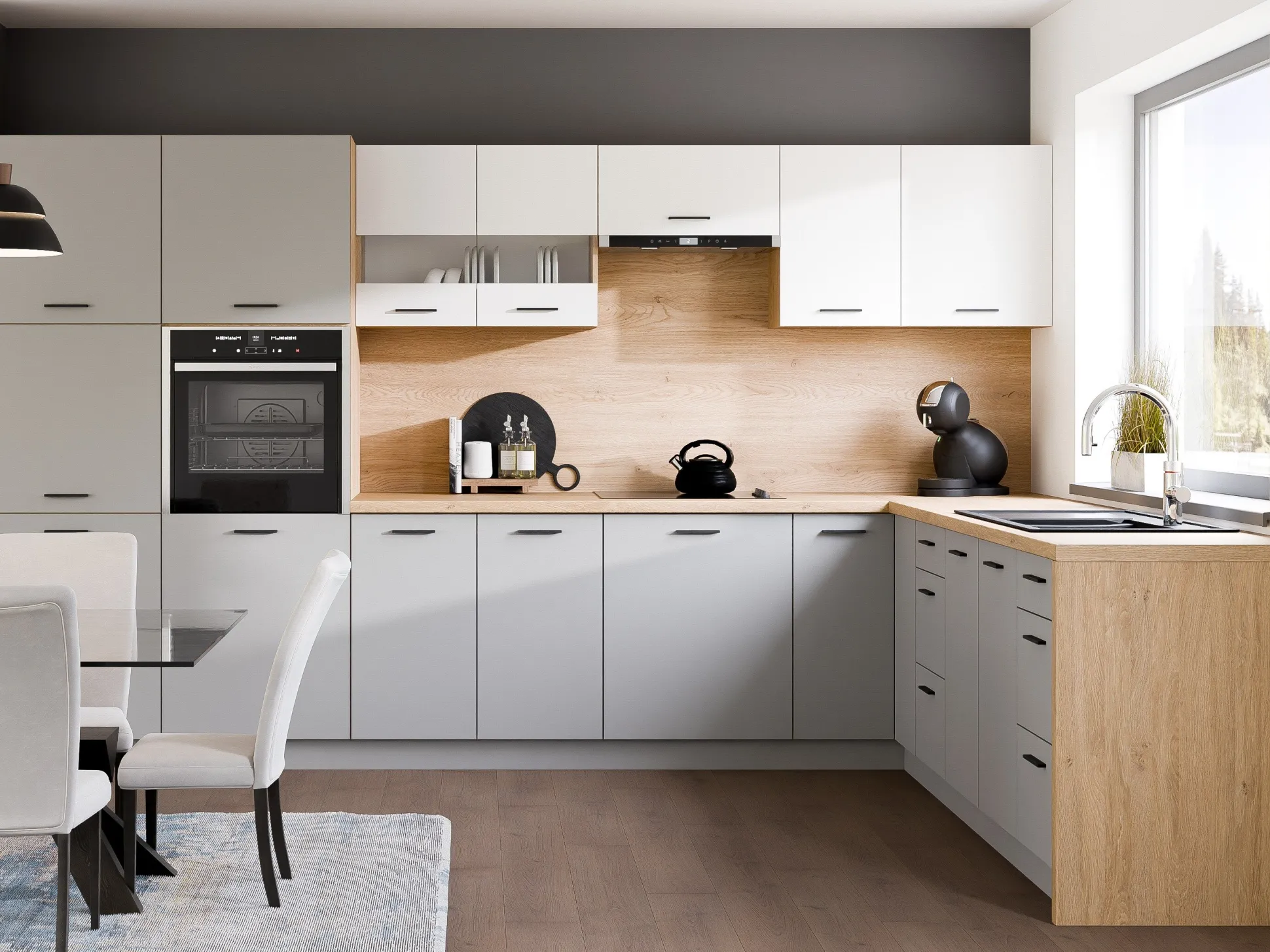 Modulskab med låger Ati Grey 100