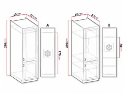 Modulskab med låger Retro White 118