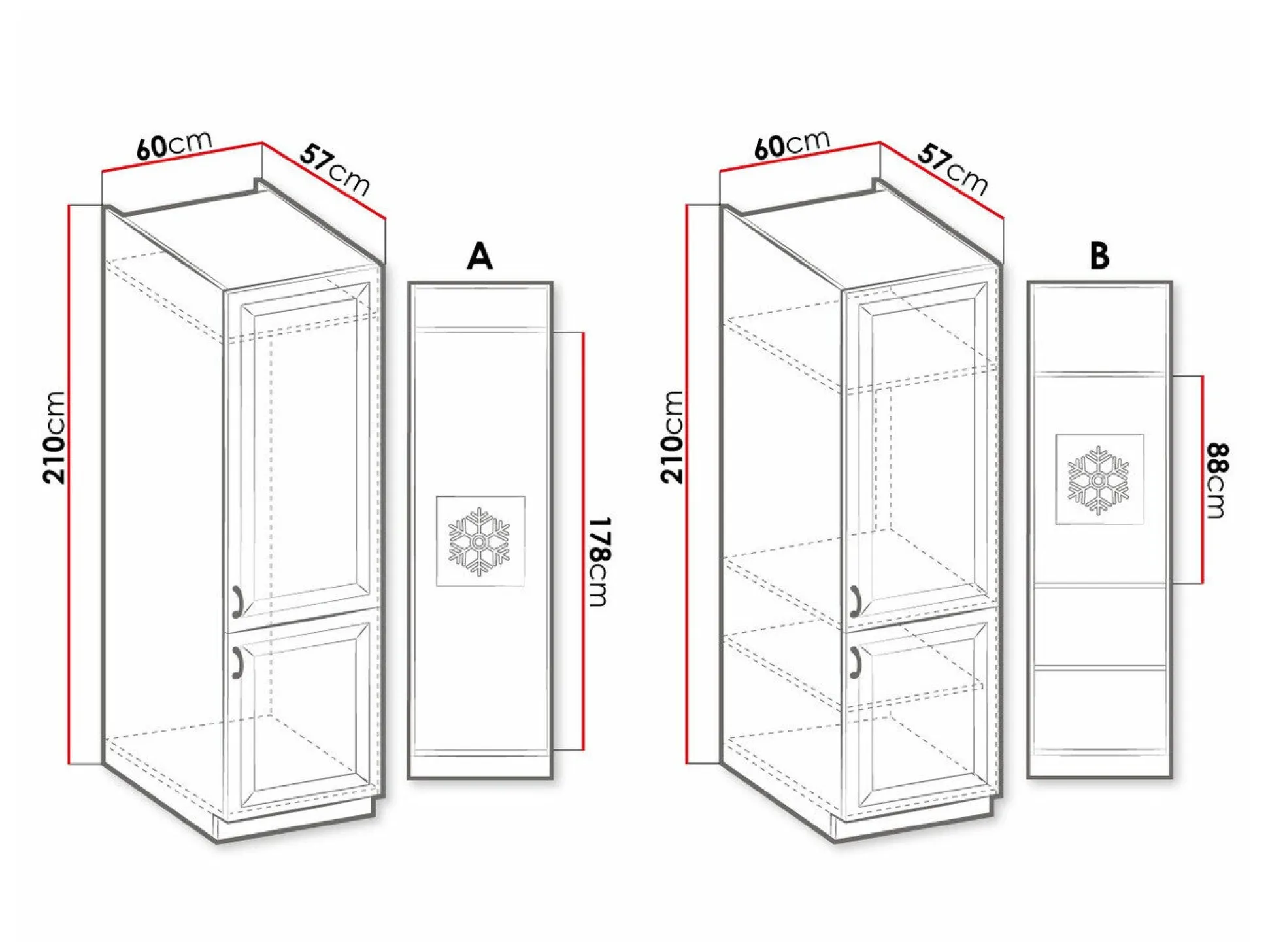Modulskab med låger Retro White 118