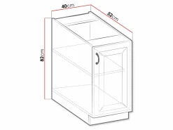 Modulskab med låger Retro White 103