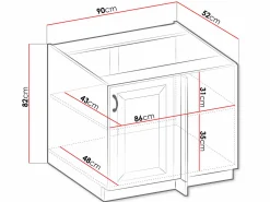 Modulskab med låger Retro White 100