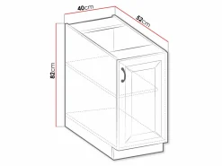 Modulskab med låger Retro Grey 103