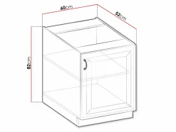 Modulskab med låger Retro Grey 107