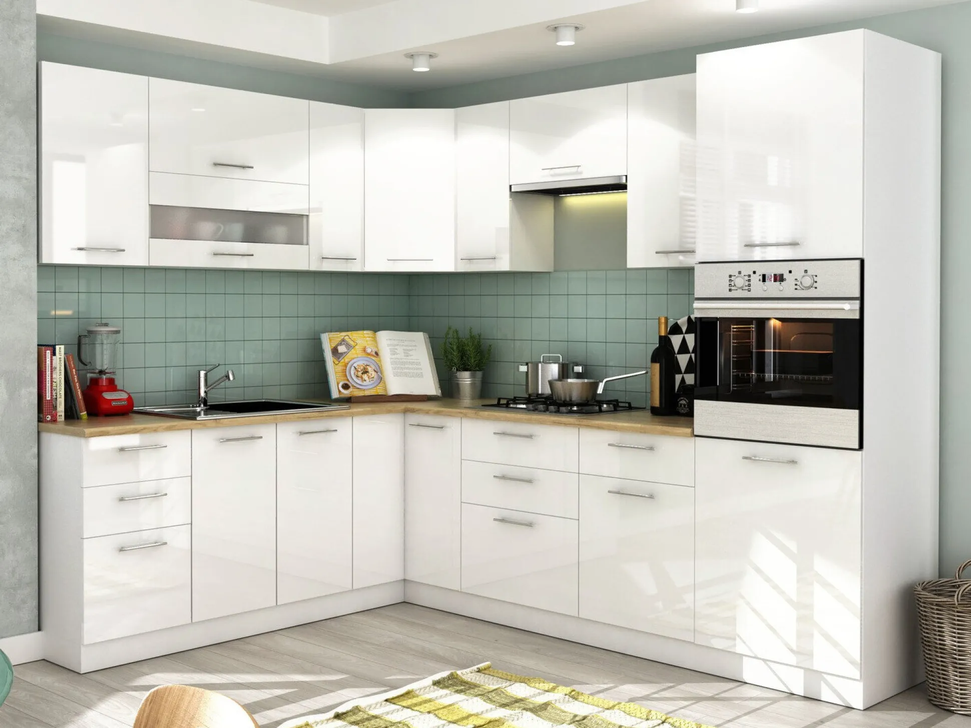 Modulskab med låger Tiffa White 139