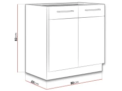 Modulskab med låger Wood Grey 110