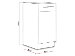 Modulskab med låger Wood Grey 120