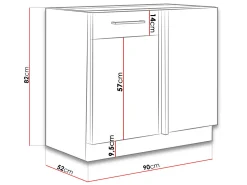 Modulskab med låger Wood Grey 103
