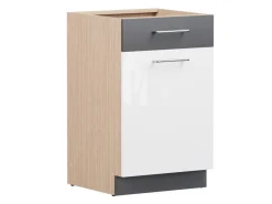 Modulskab med skuffe og låger Mode White 112