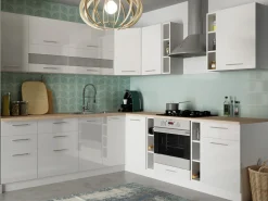 Modulskab med skuffe og låger Tiffa White 141