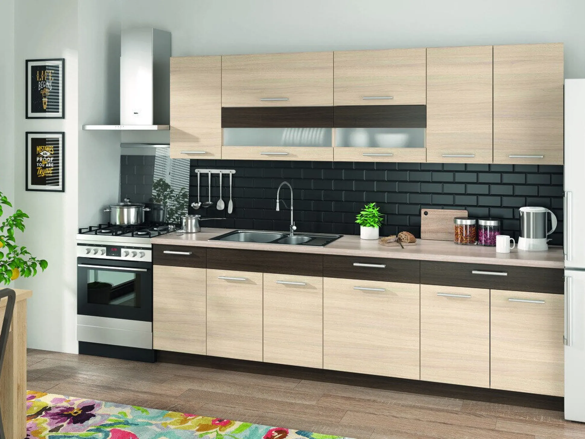 Modulskab med skuffe og låger Mode Light 109