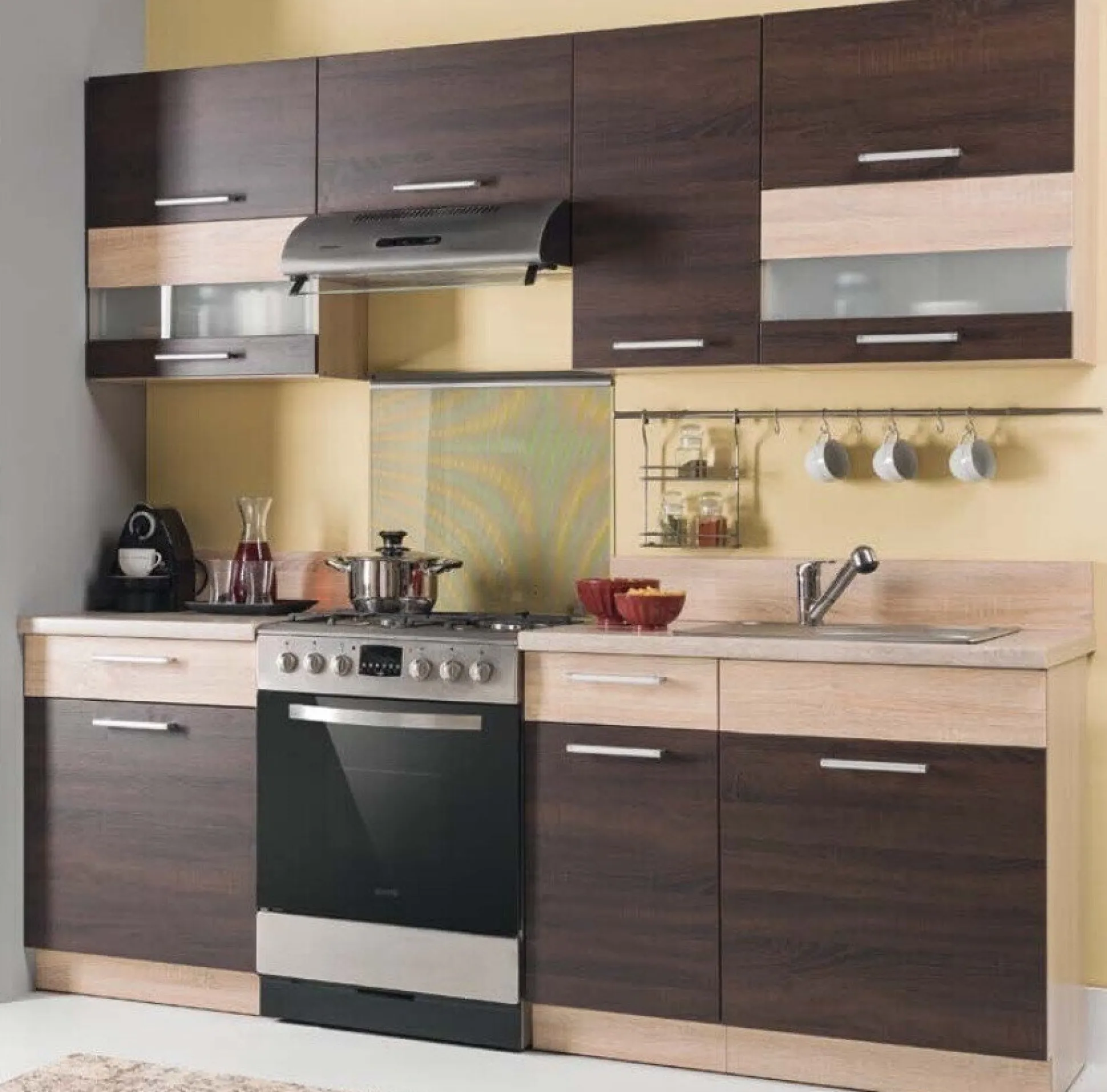 Modulskab med skuffe og låger Mode Dark 112