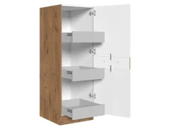 Modulskab med skuffe og låger Wood Grey 100