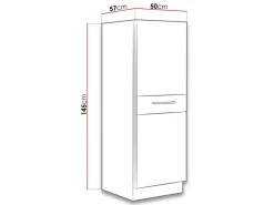 Modulskab med skuffe og låger Wood Grey 100