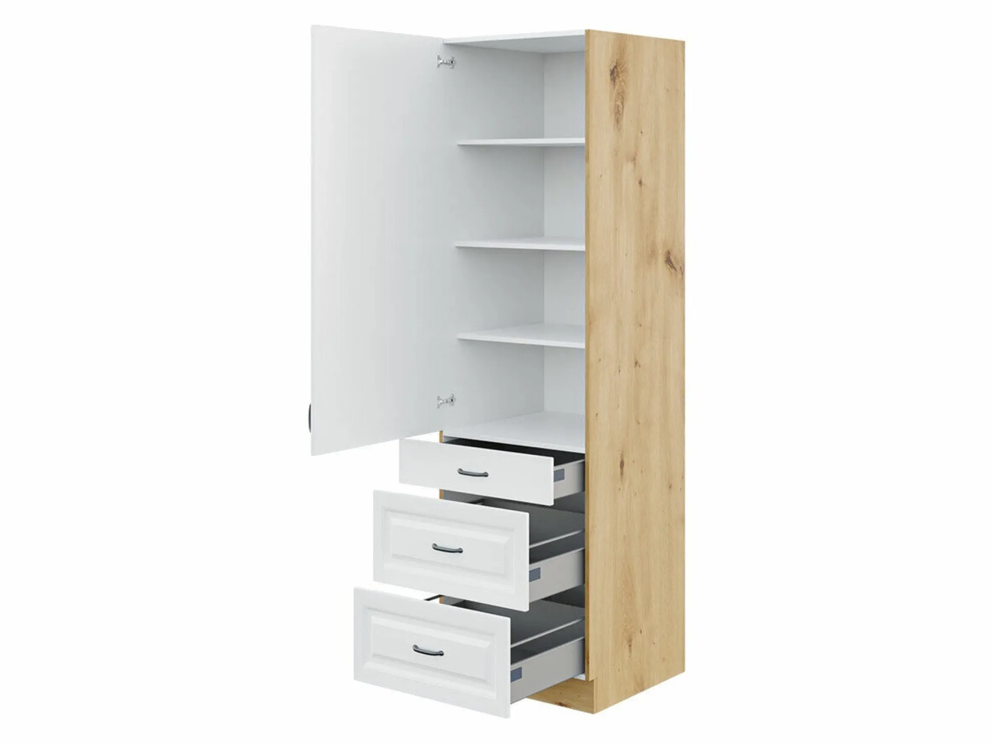 Modulskab med skuffe og låger Retro White 114