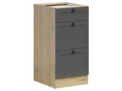 Modulskab med skuffer Classic Grey Oak 107