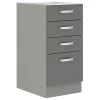 Modulskab med skuffer Multi Grey 122