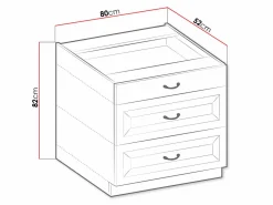 Modulskab med skuffer Retro Grey 120