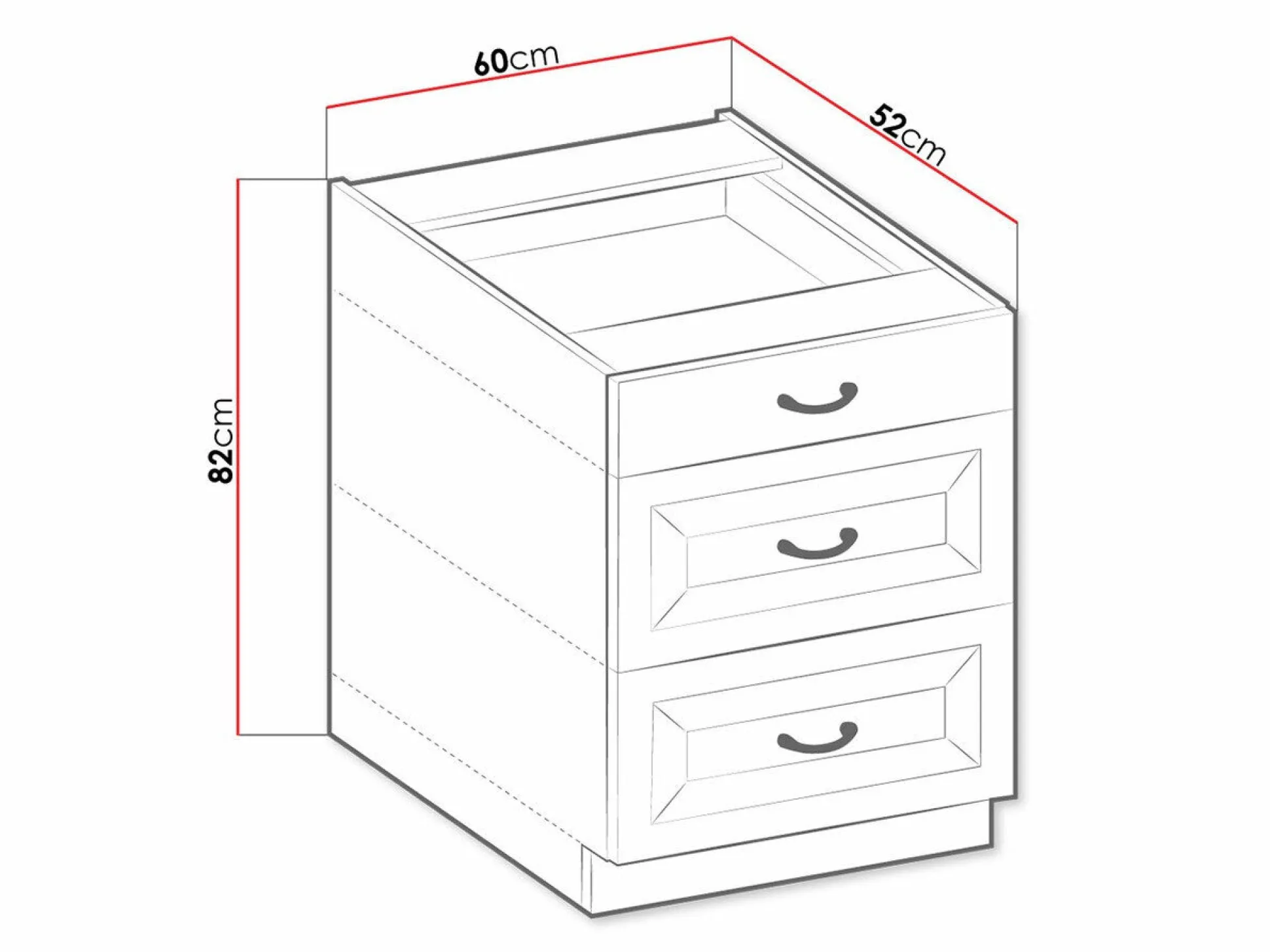 Modulskab med skuffer Retro White 108