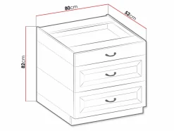 Modulskab med skuffer Retro White 120