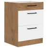 Modulskab med skuffer Wood White 115