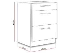 Modulskab med skuffer Wood White 115