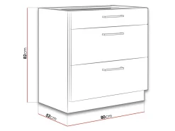 Modulskab med skuffer Wood White 123