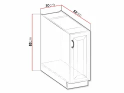 Modulskab med udtrækskurv Retro White 102
