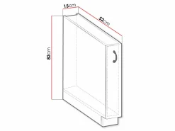 Modulskab med udtrækskurv Retro White 101