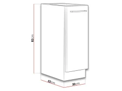 Modulskab med udtrækskurv Wood 107