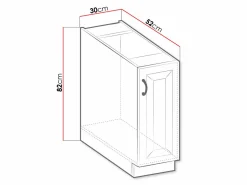 Modulskab med udtrækskurv Retro Grey 102