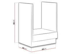 Modulskab til indbyggede apparater Wood White 125