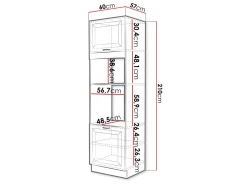 Modulskab til indbyggede apparater Retro White 116