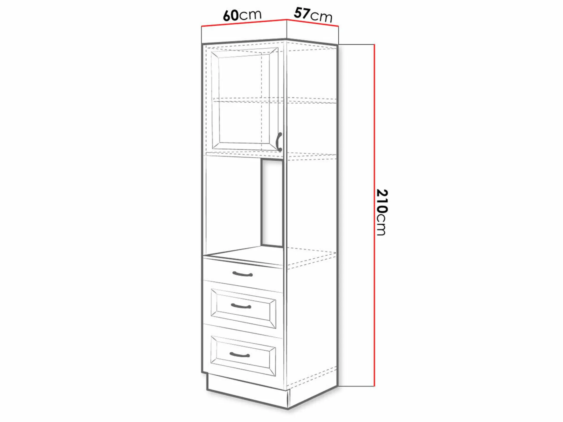 Modulskab til indbyggede apparater Retro White 117