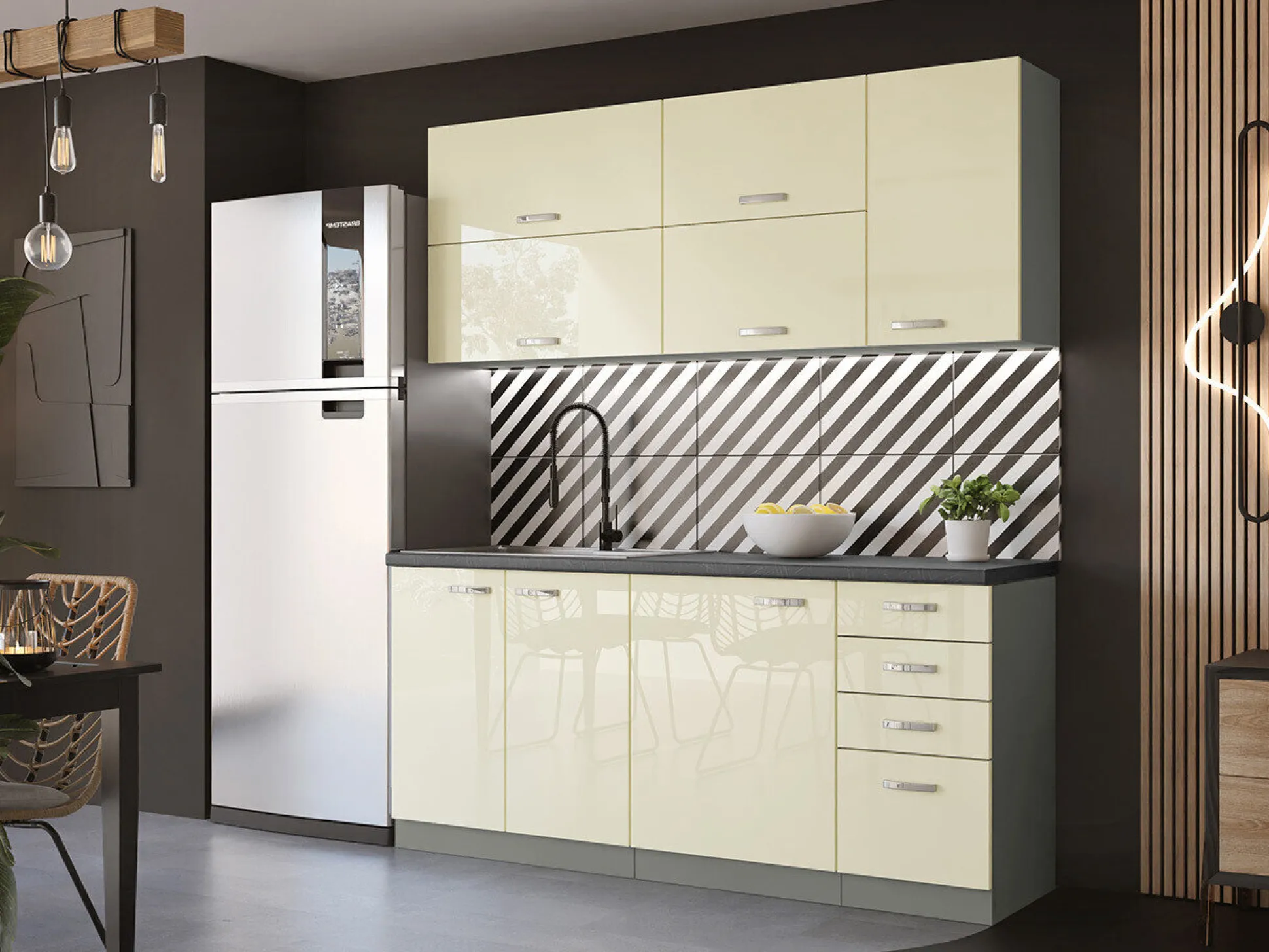 Modulskab til indbyggede apparater Multi Cream 100