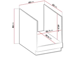 Modulskab til indbyggede apparater Retro White 109