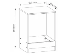 Modulskab til indbyggede apparater Eli Dark 104