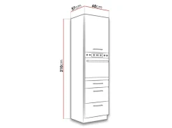 Modulskab til indbyggede apparater Wood Grey 126