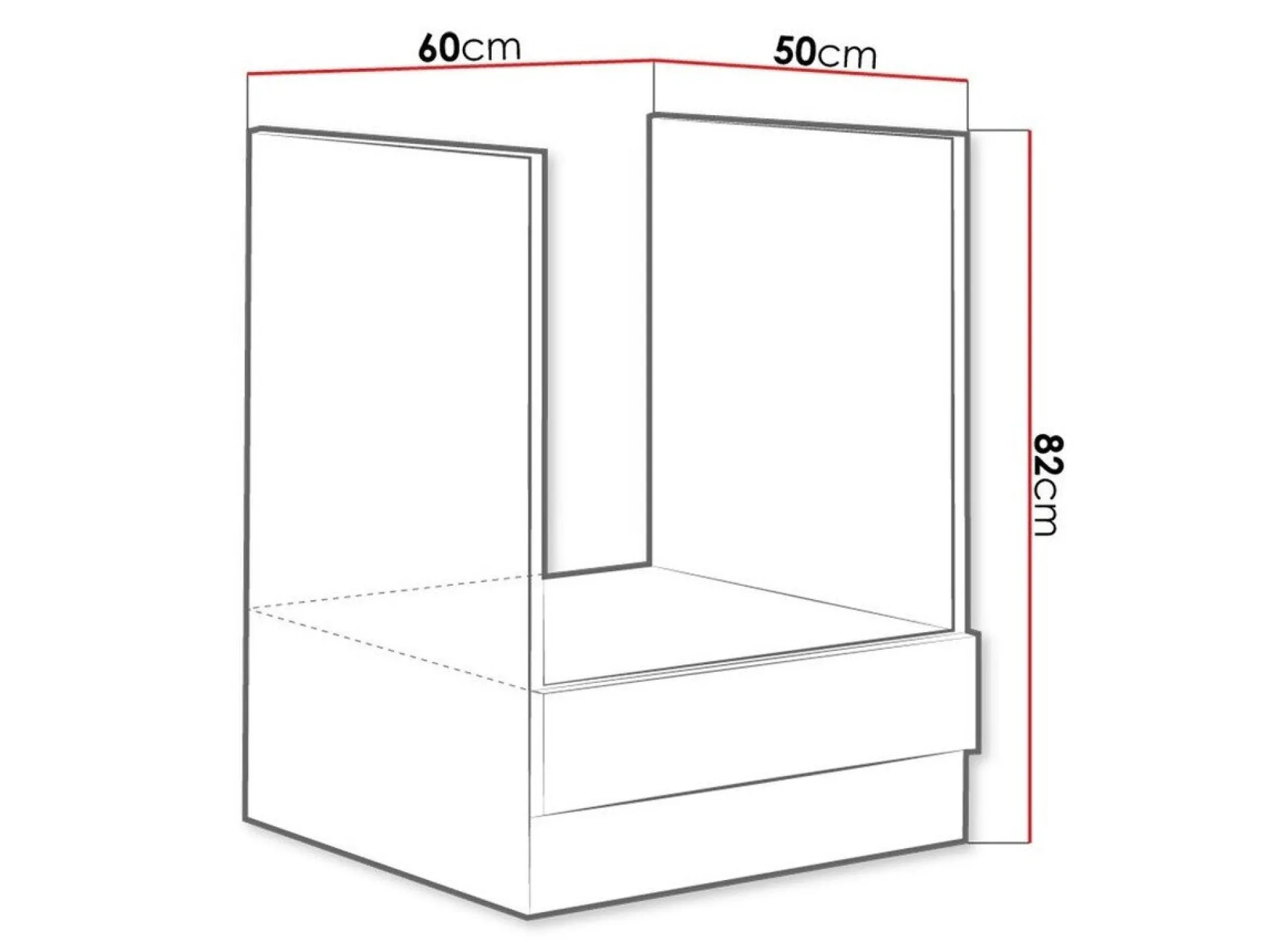 Modulskab til indbyggede apparater Multi White 116