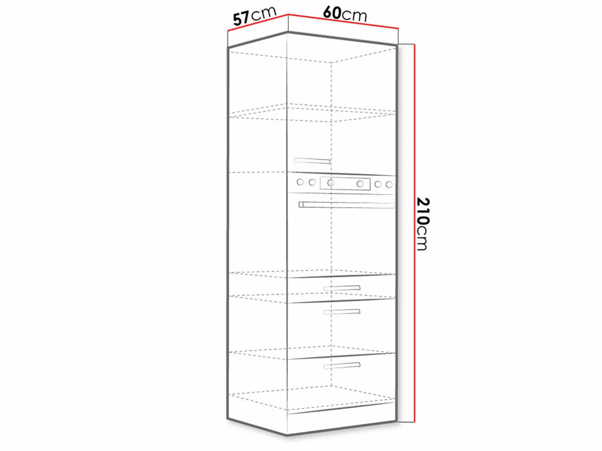 Modulskab til indbyggede apparater Multi Cream 101