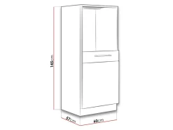 Modulskab til indbyggede apparater Wood White 122