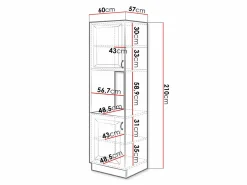 Modulskab til indbyggede apparater Retro White 115