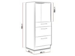 Modulskab til indbyggede apparater Wood White 102