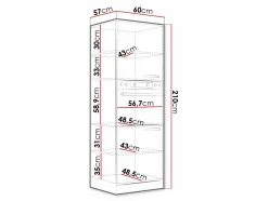 Modulskab til indbyggede apparater Multi White 100