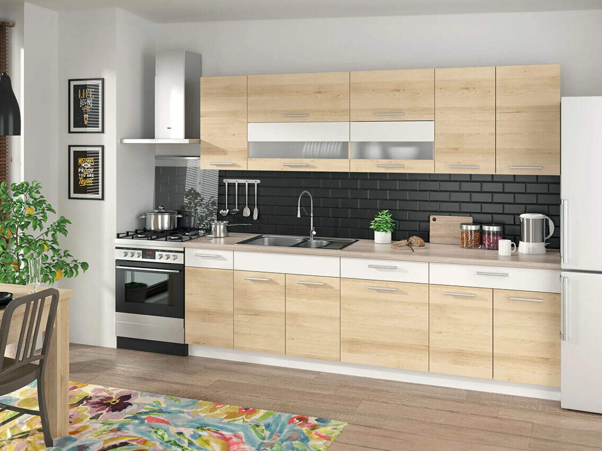 Modulvægskab Mode Beech 106