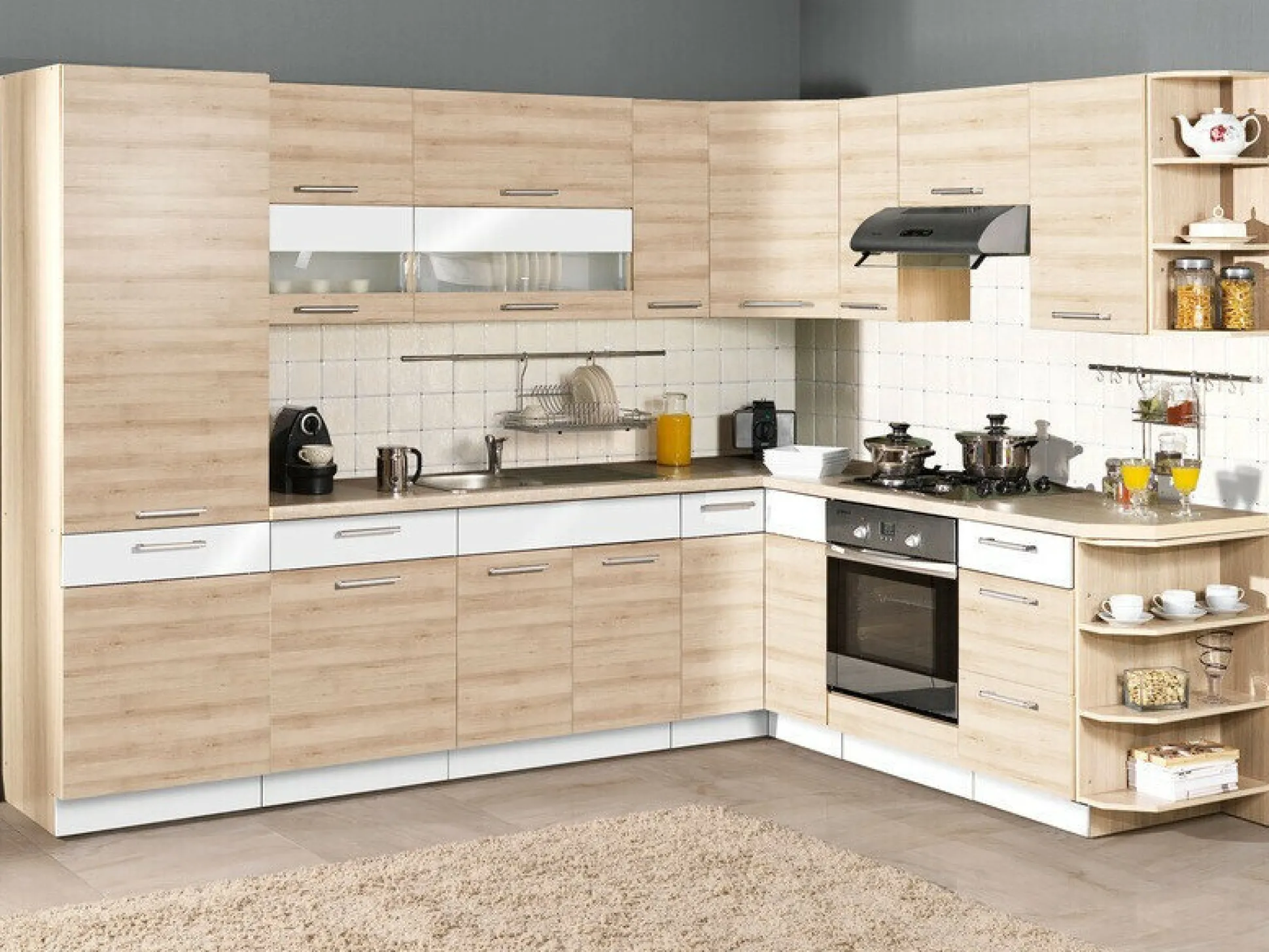 Modulvægskab Mode Beech 102