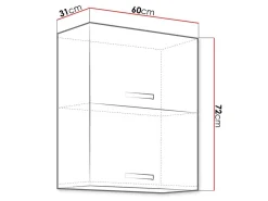 Modulvægskab Multi Cream 115