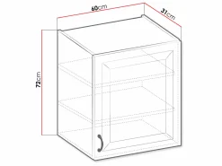 Modulvægskab Retro Grey 135