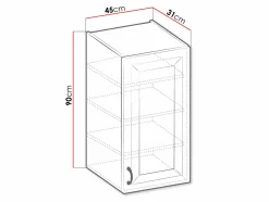 Modulvægskab Retro Grey 131