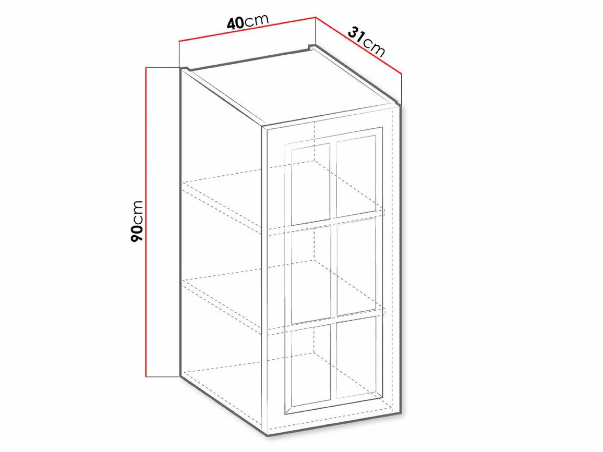 Modulvægskab Retro Grey 129